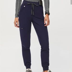 FIGS Zamora jogger scrub pants navy SP (old style cinched waist band)